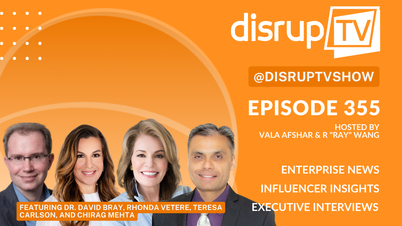 DisrupTV Episode 355 | David Bray, Rhonda Vetere, Teresa Carlson ...